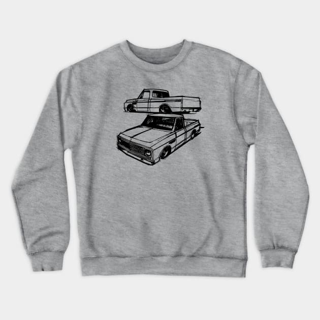 chevy mini trucks Crewneck Sweatshirt by small alley co